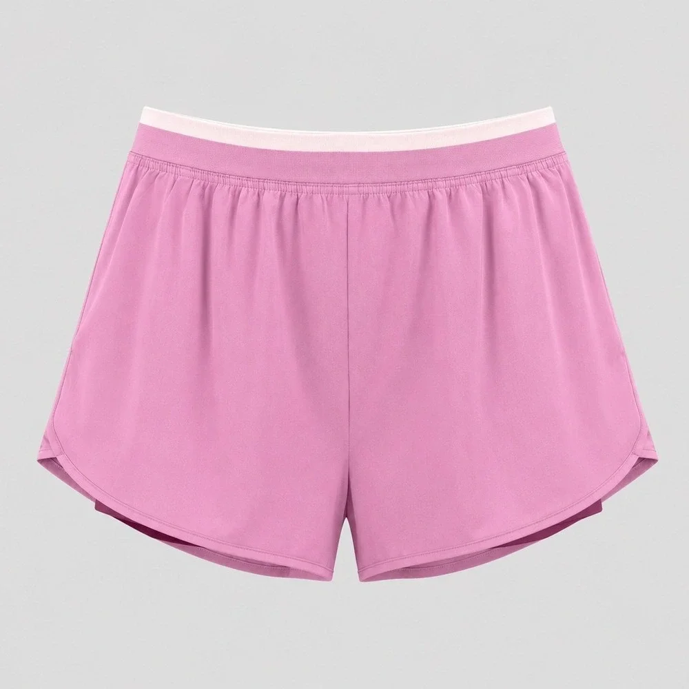 Tek Gear Mens Mauve Burgundy 2-in-1 Running Athletic Shorts Size L